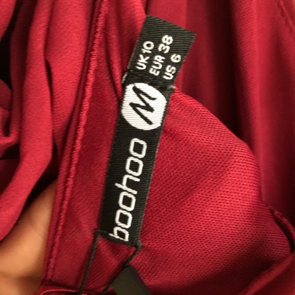 Maternity, red spaghetti strap midi, flowy dress 6 - Picture 5 of 5